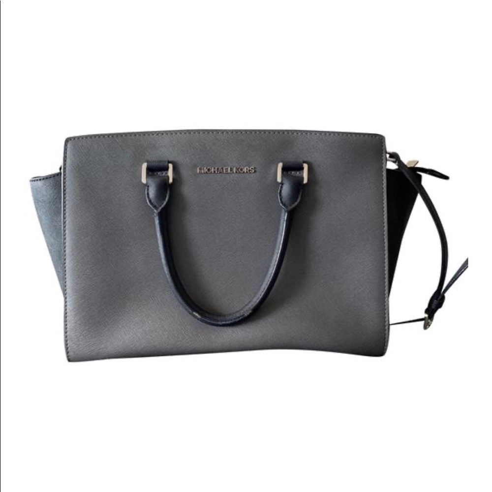 Michael Kors Large Selma Saffino Leather Satchel